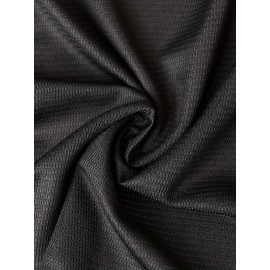 [Sporty] Men's #12 Black Baseball Jersey with Yellow Embroidery - V-Neck, Short Sleeve, Button-Up Shirt, Comfortable Polyester Fabric, Ideal for Training and Games