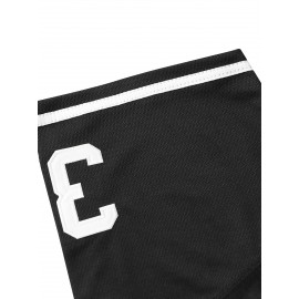 Classic Letter & Number 30 Baseball Shirt Embroidered Design, Men'S Breathable Baseball Jersey, Short Sleeve Shirt For Training And Competition