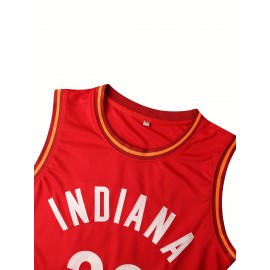 Men'S #22 Indiana Red Basketball Jersey, Sleeveless Polyester Tank Top, Classic Stitched Sports Shirt, Breathable Microfiber, Round Neck, Perfect for Basketball Fans, Casual & Outdoor Activities