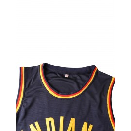 1pc Indiana #22 Men'S Polyester Basketball Jersey - Embroidered Sports Tank Top, Loose Fit, Round Neck, Breathable Mesh for All Seasons, Casual & Party Wear, Outdoor & Street Style