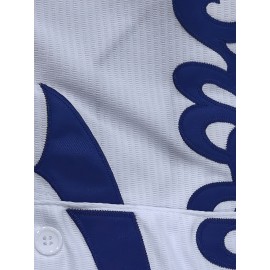 #42 White Baseball Jersey Stitched Polyester Men'S Retro Baseball Shirt Button Short Sleeved Baseball Top S-3XL Hip Hop Clothes