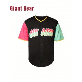 Men'S # 23 Black Baseball Shirt 100% V-neck Sweatshirt Loose Fit Button Closed Casual And Sportswear Multi Functional Running Training Hiking Cycling Fishing Ideal Size S-3XL