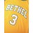Men's #3 Yellow Embroidered Basketball Jersey - Sleeveless Polyester Sports Top with Green Trim, Classic Athletic Shirt for Fans, Parties, and Casual Wear, Outdoor Apparel | Team Style Top | Embroidered Details