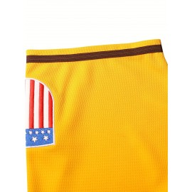 19 Brown Breathable Embroidered Football Jersey - Casual V-Neck Sports Shirt For Outdoor Activities & Parties, Sizes S-XXXL