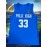 Men'S Deep Blue Basketball Top # 33 Embroidered Letter Sleeveless Sweat Wicking Breathable Tank Top Basketball Suit, SizX--XXXL