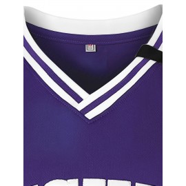 Men's No.43 Purple Embroidered Basketball Shirt - Breathable And Elastic Sleeveless Sportswear for Training, Competitions, And Parties Size S-XXXL