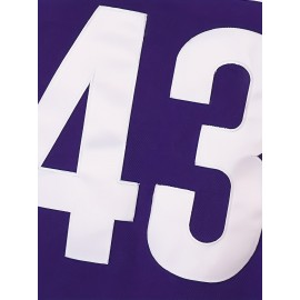 Men's No.43 Purple Embroidered Basketball Shirt - Breathable And Elastic Sleeveless Sportswear for Training, Competitions, And Parties Size S-XXXL