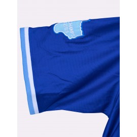 No.4 Blue Rugby Shirt Men's Button Shirt Casual Sports Shirt Baseball Shirt