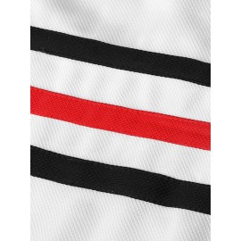 No. 0 Christmas holiday hockey jersey patchwork striped hockey suit men's loose V-neck embroidered hockey shirt Christmas costume