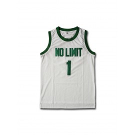 Men's embroidered high-quality moisture wicking casual sports vest No.1 basketball suit