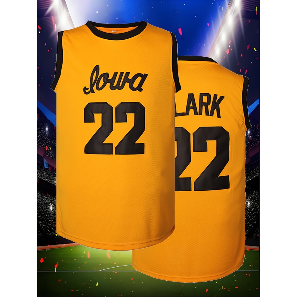 Men'S American Basketball Sweatshirt # 22 Yellow Sweatshirt Suitable For Training And Competition S-XXXL