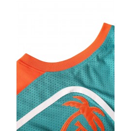 Men's #33 Flint Tropics Retro Embroidered Basketball Jersey - Breathable, Sleeveless Round Neck Sports Uniform for Training & Competition