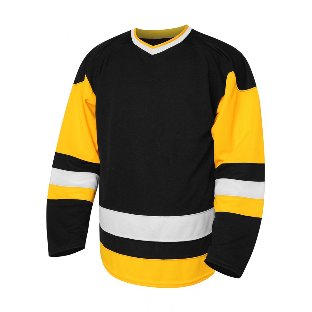 Men's Colorblock Ice Hockey Sweater, Loose Embroidered Long Sleeve, Sporty, Fashionable Casual, Breathable Streetwear