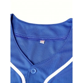#30 Blue Baseball Shirt Loose Fit Suitable For Training, Competition, Team Sports Size S-XL