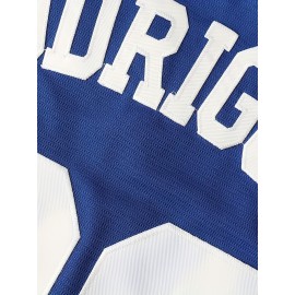 #30 Blue Baseball Shirt Loose Fit Suitable For Training, Competition, Team Sports Size S-XL