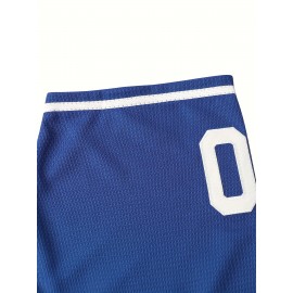 #30 Blue Baseball Shirt Loose Fit Suitable For Training, Competition, Team Sports Size S-XL